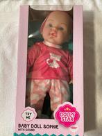 Baby Doll Sophie met Geluid - Nieuw in Doos!, Ophalen of Verzenden, Nieuw, Babypop