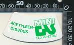 Sticker: Mini Gas - Acetyleendissous - Nuland, Ophalen of Verzenden, Zo goed als nieuw, Bedrijf of Vereniging