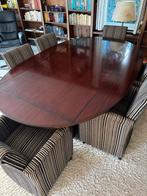 Prachtige mahoniehouten tafel zgan, met 6 stoelen, Antiek en Kunst, Antiek | Meubels | Tafels, Ophalen of Verzenden