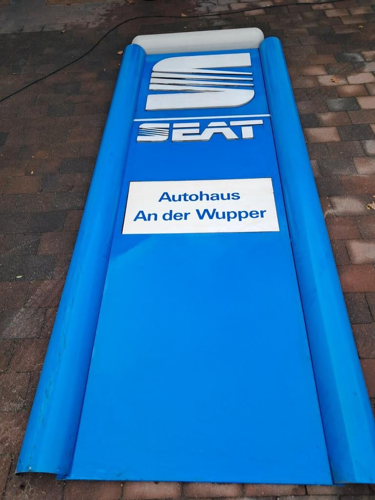 Schuurvondst 305cm grote Seat VAG reclame zuil 2 zijdig, Ophalen, Eu, Gebruikt, Eu