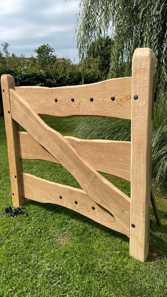 Eikenhouten hekje, looppoortje tuinhekje, incl, beslag, Tuin en Terras, Tuinhekken en Hekwerk, Nieuw, Tuinhek, Hout, Ophalen