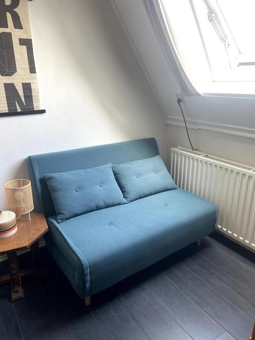 2 persoons zit-slaapbank MADE, Huis en Inrichting, Banken | Sofa's en Chaises Longues, Gebruikt, Tweepersoons, Stof, Ophalen