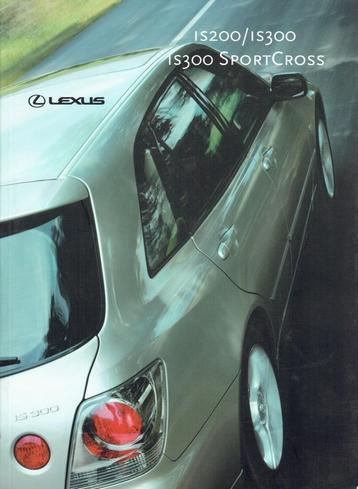 Folder Lexus IS 200, IS 300 en IS 300 SportCross (2002) beschikbaar voor biedingen