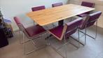 Leolux leren eettafel stoelen, Huis en Inrichting, Stoelen, Ophalen, Gebruikt, Overige kleuren, Metaal