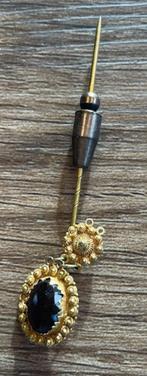 Antieke 14 karaat gouden hoedspeld met granaat – ca. 1920, Sieraden, Tassen en Uiterlijk, Antieke sieraden, Ophalen of Verzenden