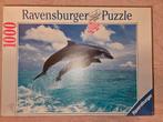 Prachtige dolfijnen puzzel 1000 stukjes., Ophalen of Verzenden, 500 t/m 1500 stukjes, Gebruikt, Legpuzzel