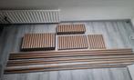 20x Akoestische wandpanelen 3 zijdig walnoot vilt restant, Ophalen, Gebruikt, Overige materialen