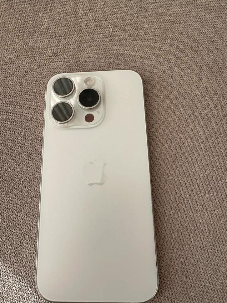 Witte iPhone 15 Pro 256 GB - Goede conditie!, Telecommunicatie, Mobiele telefoons | Apple iPhone, Gebruikt, 256 GB, Zonder abonnement