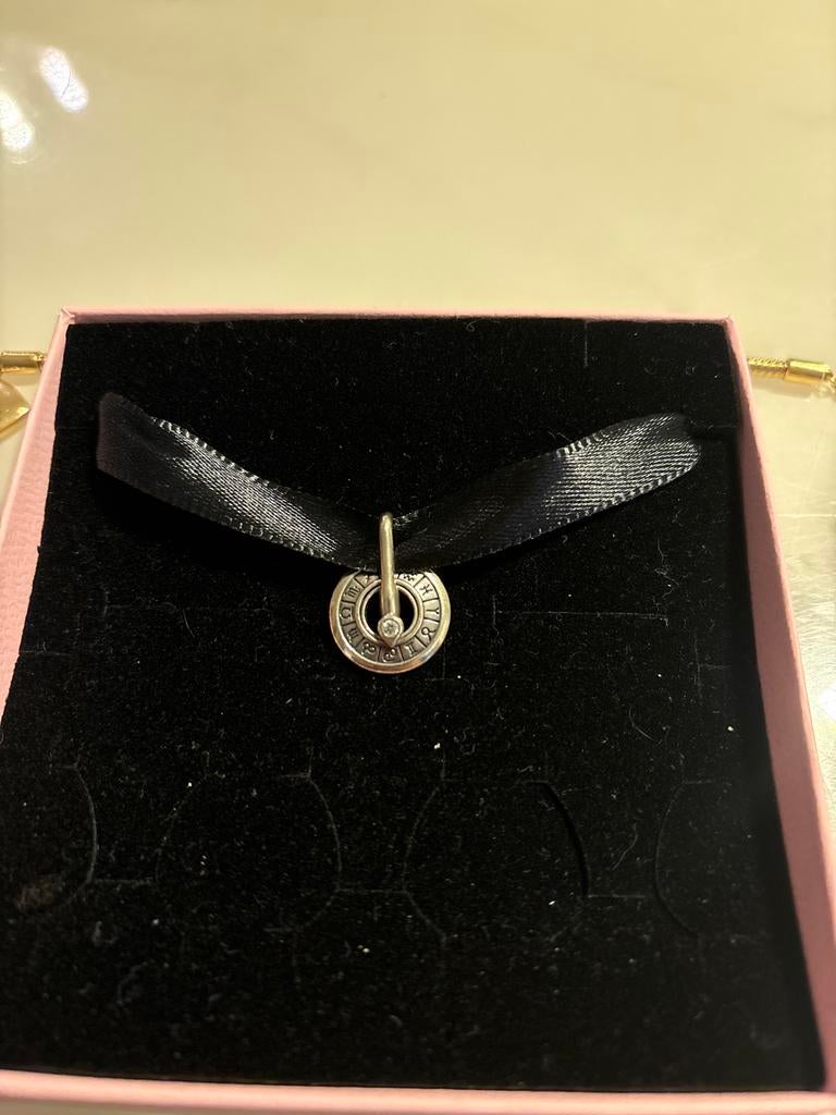 Pandora Bedel met Zilver en Steen, Overige voorstellingen, Ophalen of Verzenden, Zo goed als nieuw, Met edelsteen