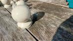 Houten bollen voor balkonhek, Tuin en Terras, Ophalen, Gebruikt, Hout