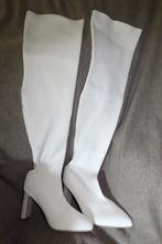 Katoenen laarzen met hoge hak, Kleding | Dames, Schoenen, Hoge laarzen, Wit, Nieuw, Ophalen of Verzenden