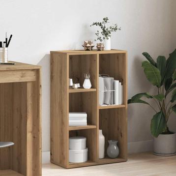 Boekenkast 50x25x80 cm bewerkt hout artisanaal eikenkleur beschikbaar voor biedingen