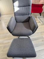 Relaxfauteuil met voetenbankje, Huis en Inrichting, Stoelen, Ophalen, Gebruikt, Eén, Modern