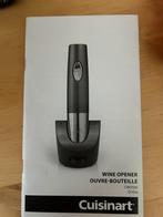 Cuisinart wijnfles opener en elektrische kurkentrekker, Huis en Inrichting, Keuken | Keukenbenodigdheden, Ophalen of Verzenden