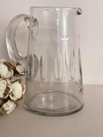 Glazen kan met reliëf - 1 liter, Overige kleuren, Ophalen of Verzenden, Minder dan 50 cm, Glas