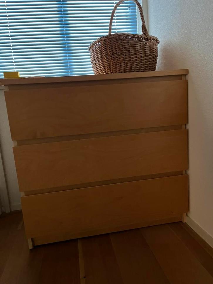 MALM 3ladenkast IKEA, Huis en Inrichting, Woonaccessoires | Wandplanken en Boekenplanken, Gebruikt, Ophalen