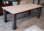 Houten eettafel 200 x 90, Huis en Inrichting, Tafels | Eettafels, Ophalen, Gebruikt, 50 tot 100 cm, Vijf personen of meer