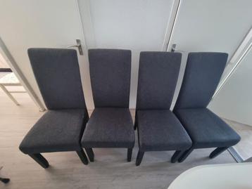 Grijze Eettafel stoelen set van 4  beschikbaar voor biedingen