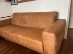 3 zits bank cognac kleur suede, Ophalen, Driepersoons, Zo goed als nieuw, 200 tot 250 cm