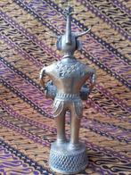 Antiek brons beeldje uit India van man met trommel 25,3 cm., Antiek en Kunst, Ophalen of Verzenden