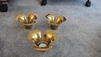 mooie retro kandelaars in vorm voor bloem (messing), Verzamelen, Ophalen of Verzenden, Overige typen