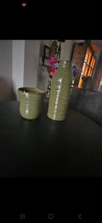 Mica vaas en bloempot, Huis en Inrichting, Ophalen of Verzenden, Zo goed als nieuw, Minder dan 50 cm