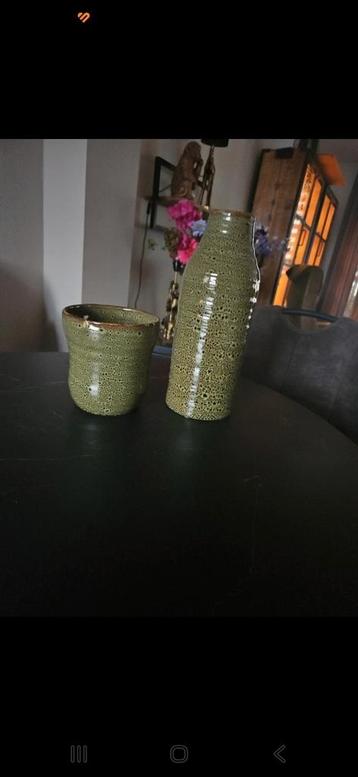 Mica vaas en bloempot