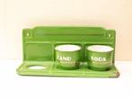 Groen emaille soda en zand rek 33331