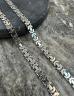 925 Zilveren platte koningsketting, Ophalen of Verzenden, Zo goed als nieuw, Zilver, Zilver