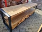 tv meubel mango hout met staal 1,80 x 0,50 x 0,40 4 x laden, Ophalen, 150 tot 200 cm, Nieuw, Metaal