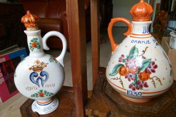 2 Vintage karaffen voor Nederlandse Jenever beschikbaar voor biedingen