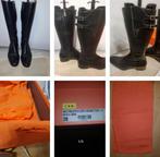 SANTONI DONNA Kalfsleren laarzen handgemaakt nwp €1200 mt 39, Ophalen, Hoge laarzen, SANTONI, Zwart