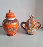 Twee japanse satsuma stijl potten., Antiek en Kunst, Ophalen of Verzenden