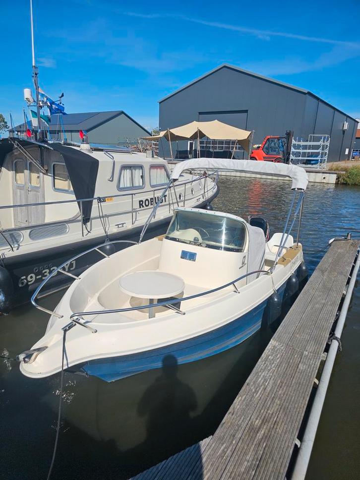 Quicksilver 550 115PK, Watersport en Boten, Motorboten en Motorjachten, Gebruikt, Polyester, Tot 6 meter, Benzine, Buitenboordmotor