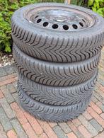 Te koop: 4 winterbanden 155/65 R14 75T M+S op stalen velgen, Ophalen, 14 inch, Gebruikt, 155 mm