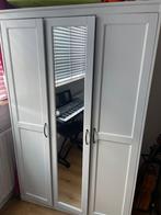 Ikea Songesand kledingkast wit met spiegel, Huis en Inrichting, Kasten | Kledingkasten, Ophalen, 100 tot 150 cm, Met hangruimte