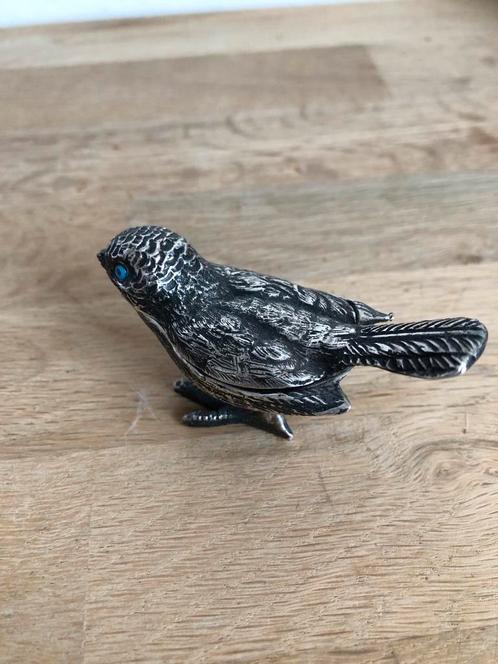 Antieke 800 Zilveren Vogel Bewaardoos, Antiek en Kunst, Antiek | Woonaccessoires, Ophalen of Verzenden