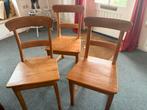 3 mooie houten stoelen, Huis en Inrichting, Stoelen, Ophalen, Gebruikt, Bruin, Hout
