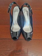 Dames zwarte lak pumps met open hiel van Esprit, Pumps, Zwart, Ophalen of Verzenden, Gedragen