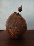 Mooie kokosnoot zie foto's, Ophalen of Verzenden, Zo goed als nieuw, Rond, Riet