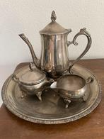 Verzilverd theeset, Antiek en Kunst, Ophalen of Verzenden, Zilver