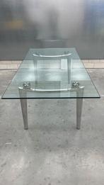 Glazen Leolux eettafel 200x100 cm, 50 tot 100 cm, Glas, Rechthoekig, Ophalen of Verzenden