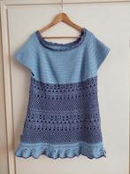 Uniek handgemaakt gehaakt tuniek, Ophalen of Verzenden, Nieuw, Maat 46/48 (XL) of groter, Blauw