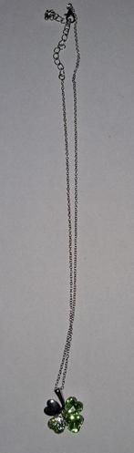 ketting met klaver 28 cm lang, Gebruikt, Overige kleuren, Ophalen of Verzenden, Overige materialen