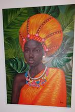 Schilderij afrikaanse vrouw, Ophalen of Verzenden