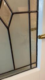 Prachtige glas in lood binnendeur opdekdeur wit, Ophalen, 80 tot 100 cm, 215 cm of meer, Binnendeur
