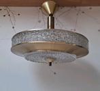 Vintage Herda hanglamp messing met glas, Ophalen, Gebruikt, Glas, Minder dan 50 cm