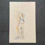 Aquarel Albert Grosfeld naakte vrouw 33,5x52,5cm, Ophalen of Verzenden