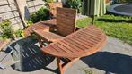 Teakhouten tuintafel, Tuin en Terras, Ophalen, Zo goed als nieuw, Rond, Teakhout
