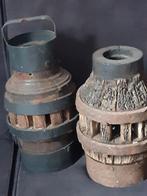 Landelijke wielas,naaf ,hout+smeedijzer sober ,rustiek, Ophalen